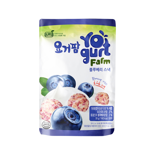 프로엠 요거팜 유산균 블루베리 스낵 30g x 1봉